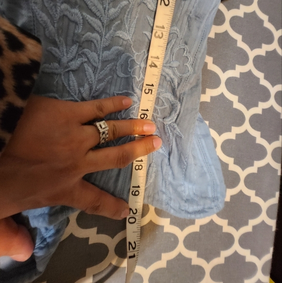 Free people follow your heart peasant blouse crop top sz large embroidery - Picture 7 of 12